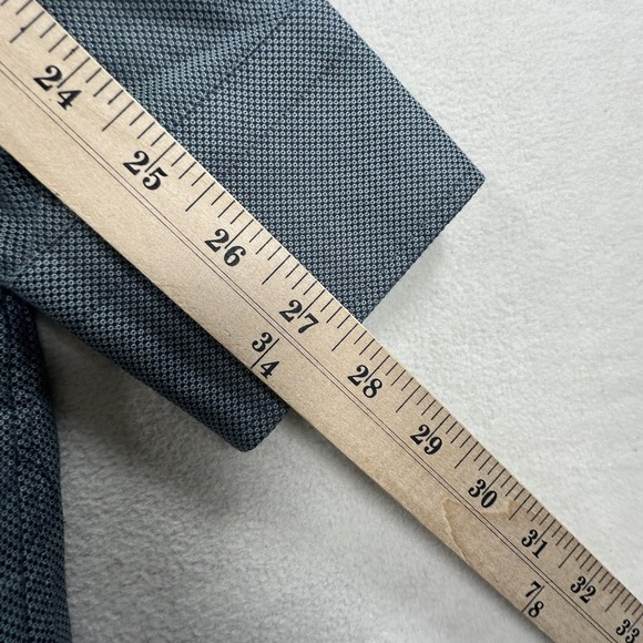 Canali Shirt Mens 18.5 Gray Micro Pattern Cotton Dress Button Front Italy 47 - Picture 11 of 12